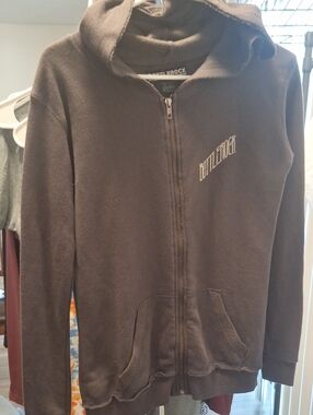 Brown Zip-Up Hoodie Jacket